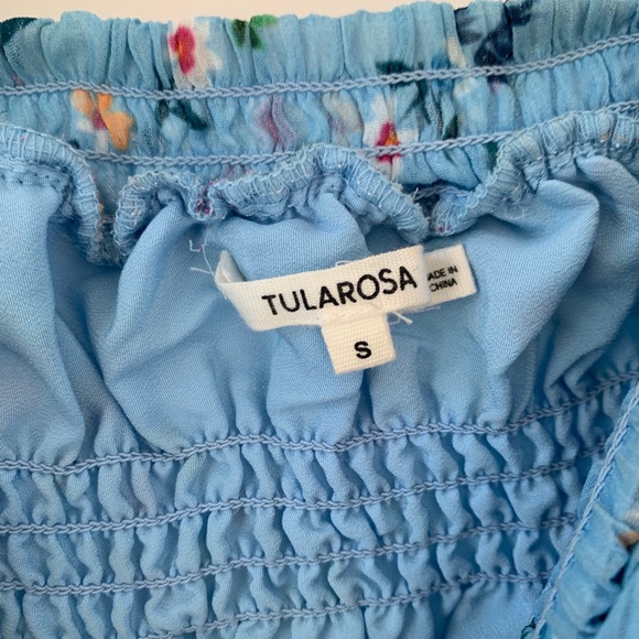 Cropped floral top with flowy sleeves - Picture 3 of 3